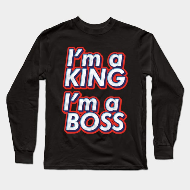 BTS Bangtan Agust D Suga Yoongi dechwita i'm a king i'm a boss ARMY | Morcaworks Long Sleeve T-Shirt by Oricca